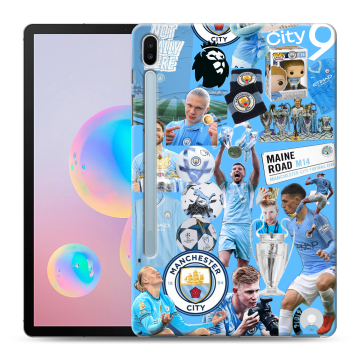 Силиконовый чехол на Samsung Galaxy Tab S6 с принтом Man City Манчестер Сити