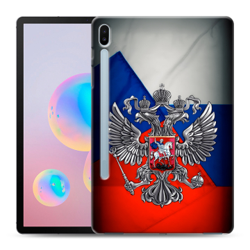 Силиконовый чехол на Samsung Galaxy Tab S6 с принтом Флаг России Силиконовый чехол на Samsung Galaxy Tab S6 с принтом Флаг России