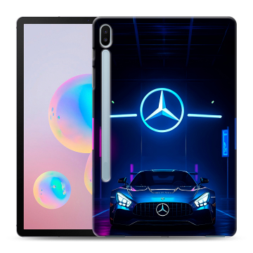 Силиконовый чехол на Samsung Galaxy Tab S6 с принтом Mercedes Мерседес Силиконовый чехол на Samsung Galaxy Tab S6 с принтом Mercedes Мерседес