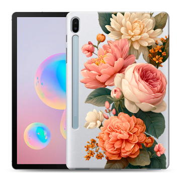 Силиконовый чехол на Samsung Galaxy Tab S6 с принтом цветы