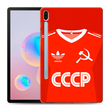 Силиконовый чехол на Samsung Galaxy Tab S6 с принтом Флаг Герб СССР