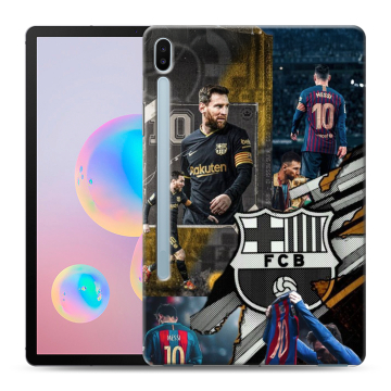 Силиконовый чехол на Samsung Galaxy Tab S6 с принтом Messi Barcelona Силиконовый чехол на Samsung Galaxy Tab S6 с принтом Messi Barcelona