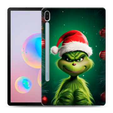 Силиконовый чехол на Samsung Galaxy Tab S6 с принтом Гринч Новый год Рождество