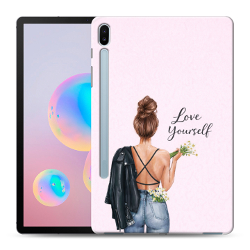 Силиконовый чехол на Samsung Galaxy Tab S6 с принтом женский