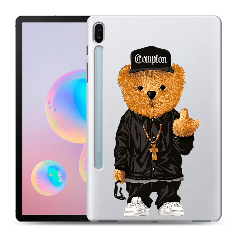 Силиконовый противоударный чехол на Samsung Galaxy Tab S6 с принтом Мишка Силиконовый противоударный чехол на Samsung Galaxy Tab S6 с принтом Мишка