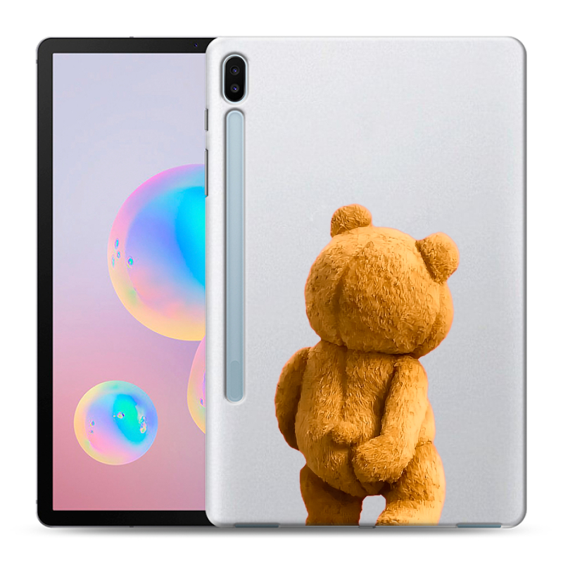 Силиконовый противоударный чехол на Samsung Galaxy Tab S6 с принтом Медведь Силиконовый противоударный чехол на Samsung Galaxy Tab S6 с принтом Медведь