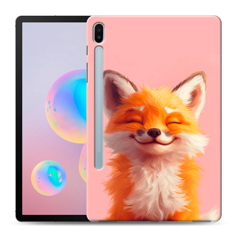 Силиконовый противоударный чехол на Samsung Galaxy Tab S6 с принтом милая лиса Силиконовый противоударный чехол на Samsung Galaxy Tab S6 с принтом милая лиса