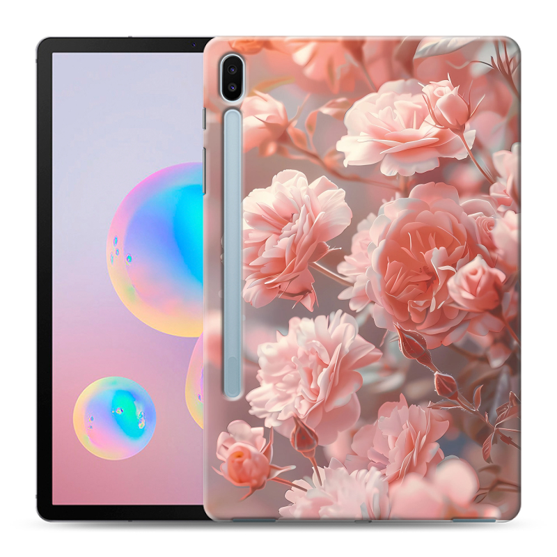 Силиконовый чехол на Samsung Galaxy Tab S6 с принтом Розовые розы Силиконовый чехол на Samsung Galaxy Tab S6 с принтом Розовые розы