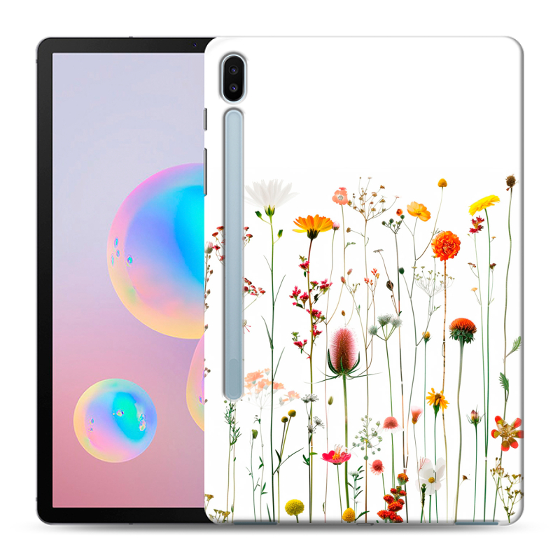 Силиконовый чехол на Samsung Galaxy Tab S6 с принтом цветы Силиконовый чехол на Samsung Galaxy Tab S6 с принтом цветы