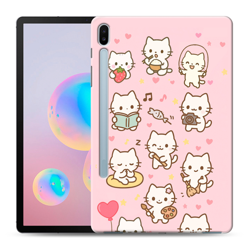 Силиконовый противоударный чехол на Samsung Galaxy Tab S6 с принтом Hello Kitty Хелоу Кити Силиконовый противоударный чехол на Samsung Galaxy Tab S6 с принтом Hello Kitty Хелоу Кити