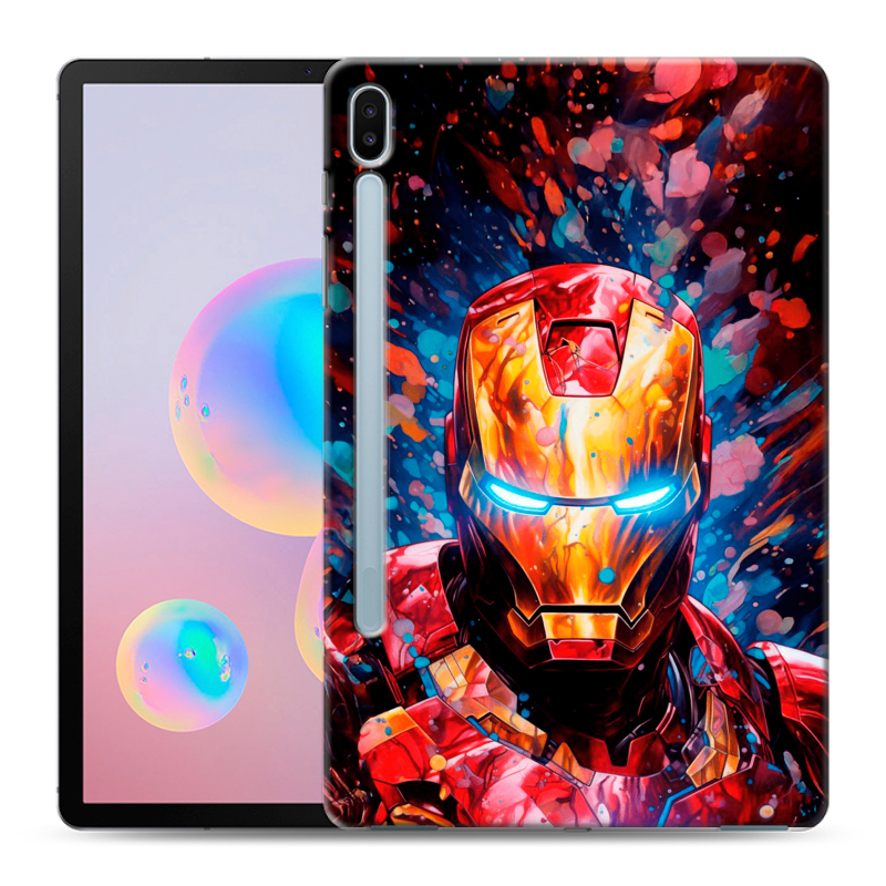 Силиконовый противоударный чехол на Samsung Galaxy Tab S6 с принтом Железный человек Ironman Силиконовый противоударный чехол на Samsung Galaxy Tab S6 с принтом Железный человек Ironman