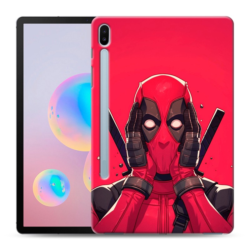 Силиконовый противоударный чехол на Samsung Galaxy Tab S6 с принтом Дедпул Deadpool Силиконовый противоударный чехол на Samsung Galaxy Tab S6 с принтом Дедпул Deadpool