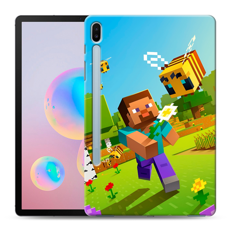 Силиконовый противоударный чехол на Samsung Galaxy Tab S6 с принтом Майнкрафт Minecraft Силиконовый противоударный чехол на Samsung Galaxy Tab S6 с принтом Майнкрафт Minecraft