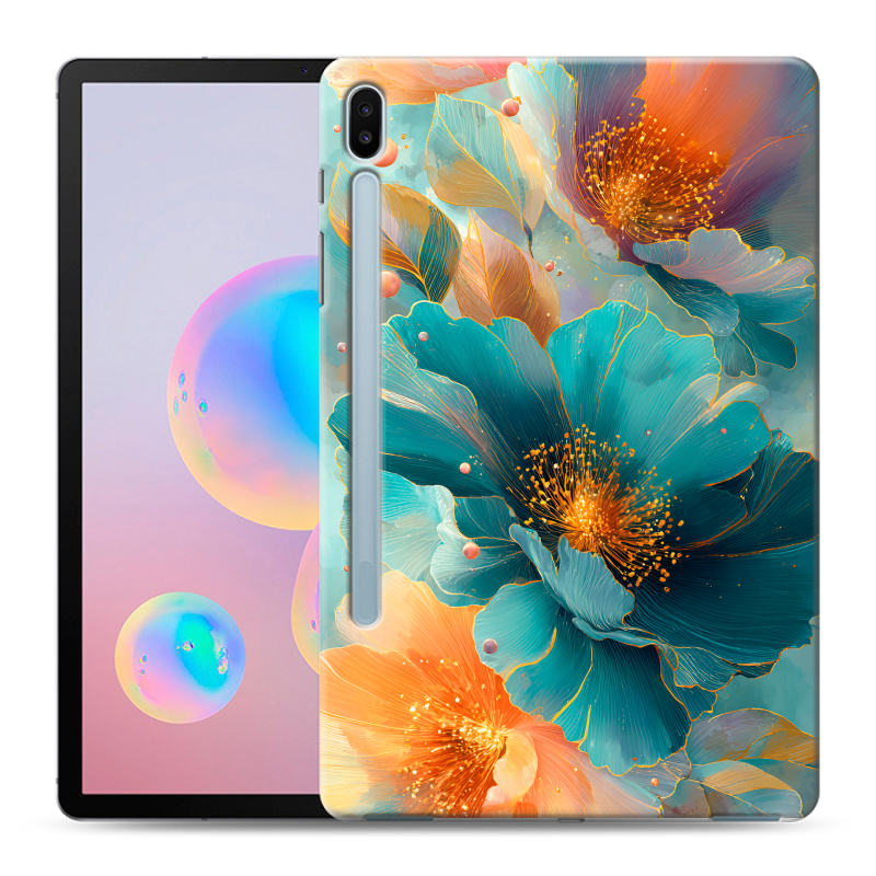Силиконовый чехол на Samsung Galaxy Tab S6 с принтом Цветы Силиконовый чехол на Samsung Galaxy Tab S6 с принтом Цветы