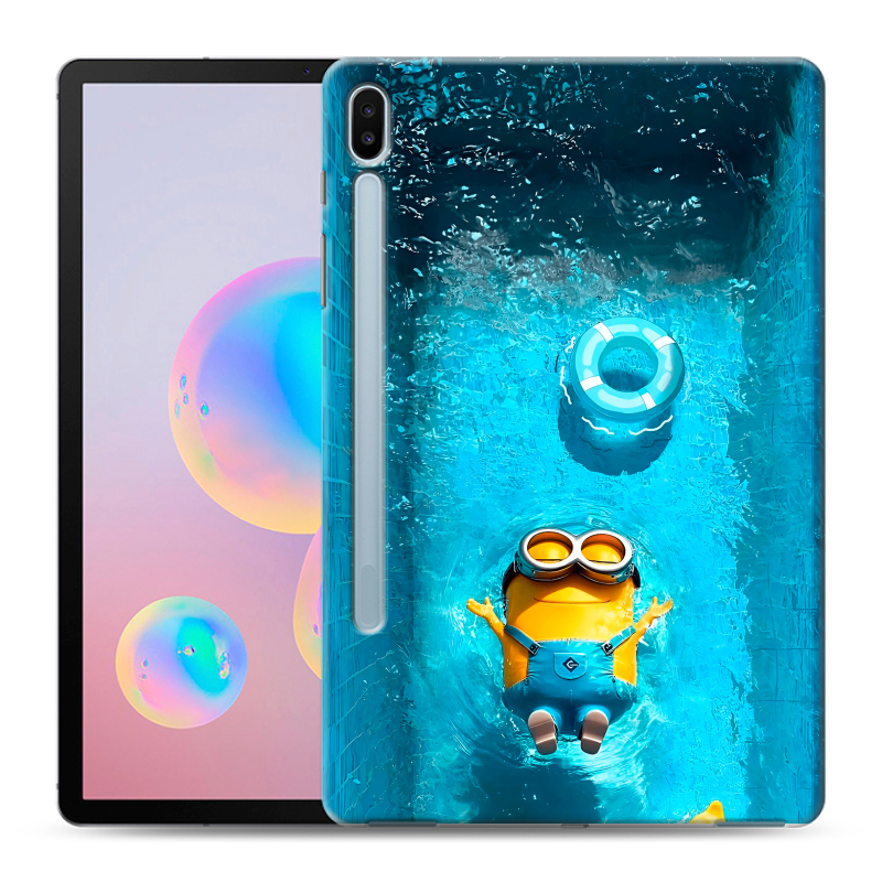 Силиконовый чехол на планшета Samsung Galaxy Tab S6 с принтом Миньоны Силиконовый чехол на планшета Samsung Galaxy Tab S6 с принтом Миньоны