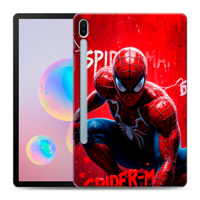 Силиконовый противоударный чехол на Samsung Galaxy Tab S6 с принтом Spiderman Человек паук Силиконовый противоударный чехол на Samsung Galaxy Tab S6 с принтом Spiderman Человек паук