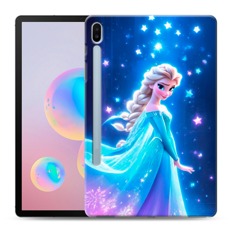 Силиконовый противоударный чехол на Samsung Galaxy Tab S6 с принтом Холодное сердце Frozen Силиконовый противоударный чехол на Samsung Galaxy Tab S6 с принтом Холодное сердце Frozen