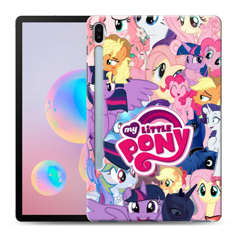 Силиконовый противоударный чехол на Samsung Galaxy Tab S6 с принтом My little pony Дружба чудо Силиконовый противоударный чехол на Samsung Galaxy Tab S6 с принтом My little pony Дружба чудо