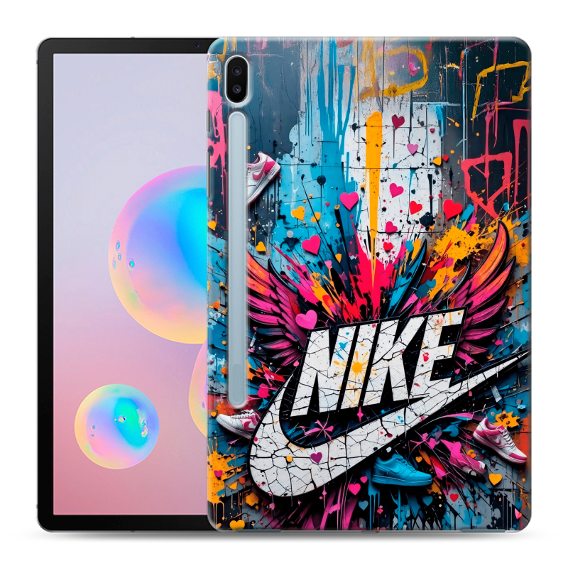 Силиконовый противоударный чехол на Samsung Galaxy Tab S6 с принтом Nike Найк Силиконовый противоударный чехол на Samsung Galaxy Tab S6 с принтом Nike Найк