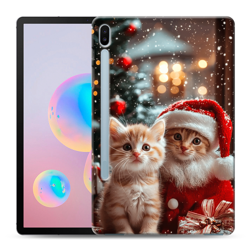 Силиконовый противоударный чехол на Samsung Galaxy Tab S6 с принтом Новый год Силиконовый противоударный чехол на Samsung Galaxy Tab S6 с принтом Новый год