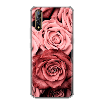 Силиконовый противоударный чехол на Vivo V17 Neo с принтом Цветы розы