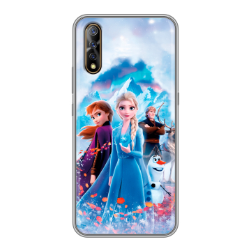 Силиконовый противоударный чехол на Vivo V17 Neo с принтом Холодное сердце Frozen