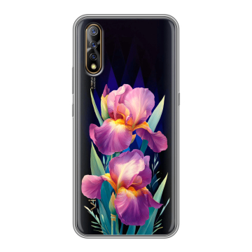 Силиконовый противоударный чехол на Vivo V17 Neo с принтом Цветы орхидеи