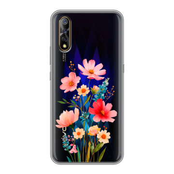 Силиконовый противоударный чехол на Vivo V17 Neo с принтом Цветы