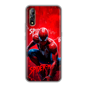 Силиконовый противоударный чехол на Vivo V17 Neo с принтом Spiderman Человек паук