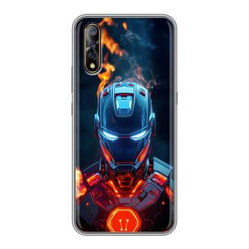 Силиконовый противоударный чехол на Vivo V17 Neo с принтом IronMan Железный человек