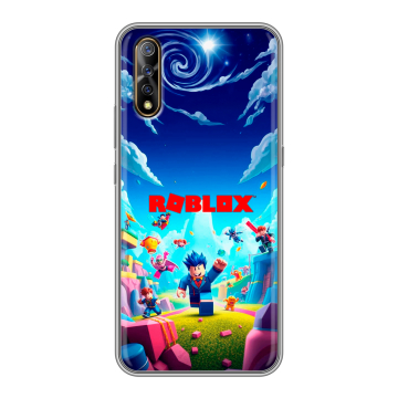 Силиконовый противоударный чехол на Vivo V17 Neo с принтом Roblox Роблокс