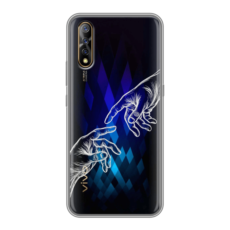 Силиконовый противоударный чехол на Vivo V17 Neo с принтом Сотворение мира Силиконовый противоударный чехол на Vivo V17 Neo с принтом Сотворение мира