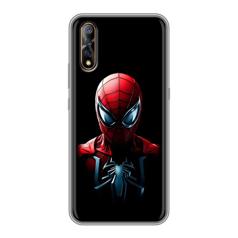 Силиконовый противоударный чехол на Vivo V17 Neo с принтом Spiderman Человек паук Силиконовый противоударный чехол на Vivo V17 Neo с принтом Spiderman Человек паук