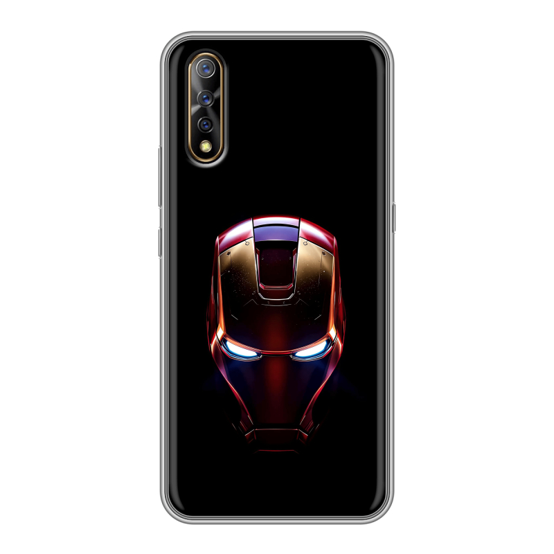Силиконовый противоударный чехол на Vivo V17 Neo с принтом IronMan Железный человек Силиконовый противоударный чехол на Vivo V17 Neo с принтом IronMan Железный человек