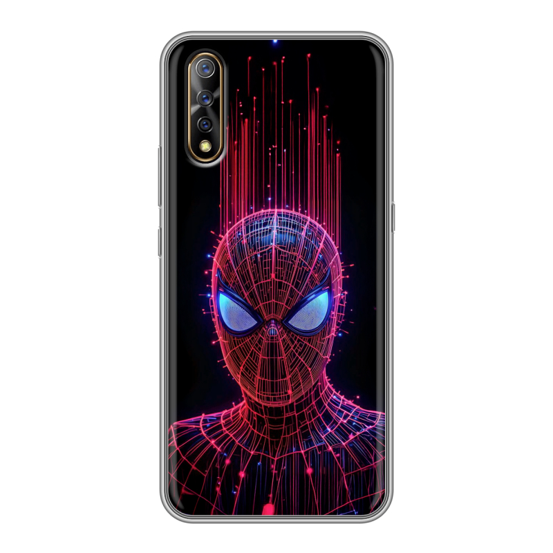 Силиконовый противоударный чехол на Vivo V17 Neo с принтом Spiderman Человек паук Силиконовый противоударный чехол на Vivo V17 Neo с принтом Spiderman Человек паук