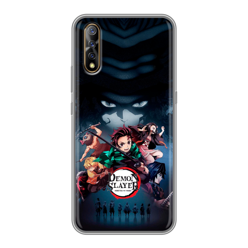 Силиконовый противоударный чехол на Vivo V17 Neo с принтом Demon Slayer Клинок рассекающий демонов Силиконовый противоударный чехол на Vivo V17 Neo с принтом Demon Slayer Клинок рассекающий демонов
