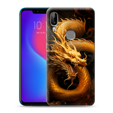 Силиконовый чехол на Lenovo S5 Pro с принтом Золотой дракон Силиконовый чехол на Lenovo S5 Pro с принтом Золотой дракон
