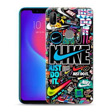 Силиконовый чехол на Lenovo S5 Pro с принтом найк nike черный Силиконовый чехол на Lenovo S5 Pro с принтом найк nike черный