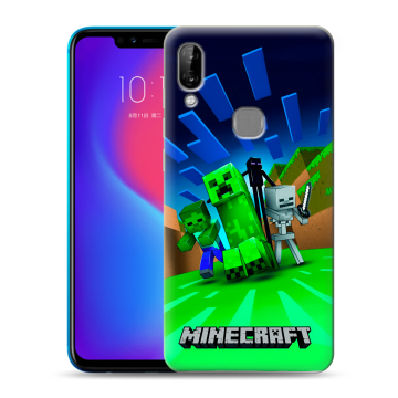 Силиконовый чехол на Lenovo S5 Pro с принтом Майнкрафт Силиконовый чехол на Lenovo S5 Pro с принтом Майнкрафт