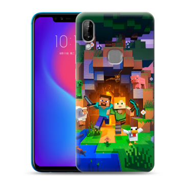 Силиконовый чехол на Lenovo S5 Pro с принтом Майнкрафт Minecraft Силиконовый чехол на Lenovo S5 Pro с принтом Майнкрафт Minecraft