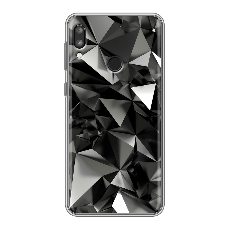 Силиконовый чехол на Lenovo K5 Pro с принтом Черные кристаллы Силиконовый чехол на Lenovo K5 Pro с принтом Черные кристаллы