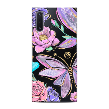 Силиконовый чехол на Samsung Galaxy Note 10 с принтом Бабочки и цветы Силиконовый чехол на Samsung Galaxy Note 10 с принтом Бабочки и цветы