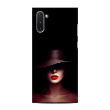 Силиконовый чехол на Samsung Galaxy Note 10 с принтом Девушка в шляпе Силиконовый чехол на Samsung Galaxy Note 10 с принтом Девушка в шляпе