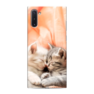 Силиконовый чехол на Samsung Galaxy Note 10 с принтом Котята
