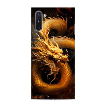 Силиконовый чехол на Samsung Galaxy Note 10 с принтом Золотой дракон