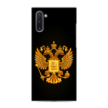 Силиконовый чехол на Samsung Galaxy Note 10 с принтом Герб России желтый Силиконовый чехол на Samsung Galaxy Note 10 с принтом Герб России желтый