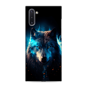 Силиконовый чехол на Samsung Galaxy Note 10 с принтом Волк ночной