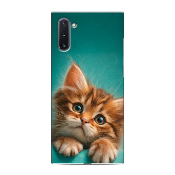 Силиконовый чехол на Samsung Galaxy Note 10 с принтом котенок Силиконовый чехол на Samsung Galaxy Note 10 с принтом котенок