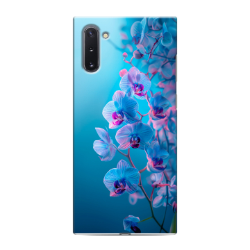 Силиконовый чехол на Samsung Galaxy Note 10 с принтом голубые орхидеи Силиконовый чехол на Samsung Galaxy Note 10 с принтом голубые орхидеи