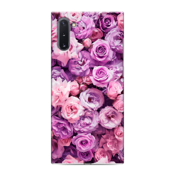 Силиконовый чехол на Samsung Galaxy Note 10 с принтом лавандовые розы Силиконовый чехол на Samsung Galaxy Note 10 с принтом лавандовые розы